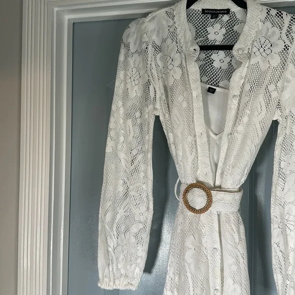 Boston Proper Lace Button Up Maxi Dress- Excellent condition worn once - Picture 10 of 12